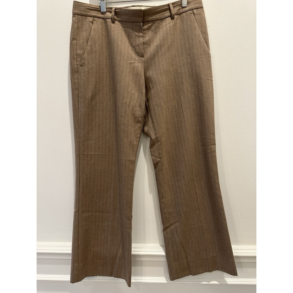 Theory Women's Beige 98%Wool  Dress Pants Size 10